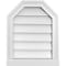 Ekena Millwork Octagonal Top Surface Mount PVC Gable Vent w/ 2"W x 2"P Brickmould Sill Frame, 16"W x 20"H GVPOT16X2003SN - alternate 1